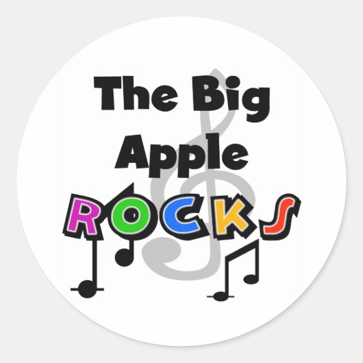 Big Apple Rocks Ronde Sticker (Voorkant)
