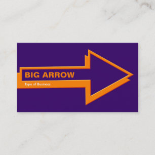 Big Arrow - Oranje op diep Paars Visitekaartje