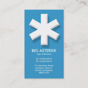 Big Asterisk - blauw (3399CC) Visitekaartje