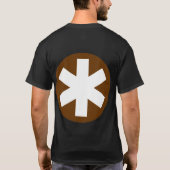 Big Asterisk - Bruin en wit T-shirt (Achterkant)