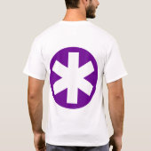 Big Asterisk - Deep Paars en White T-shirt (Achterkant)