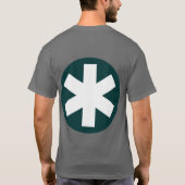 Big Asterisk - Donkergroen en wit T-shirt (Achterkant)