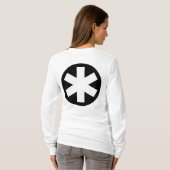 Big Asterisk - zwart en wit T-shirt (Achterkant volledig)