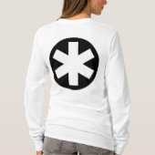 Big Asterisk - zwart en wit T-shirt (Achterkant)