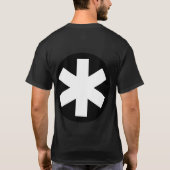 Big Asterisk - zwart en wit T-shirt (Achterkant)