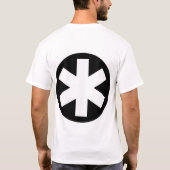 Big Asterisk - zwart en wit T-shirt (Achterkant)