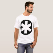 Big Asterisk - zwart en wit T-shirt (Voorkant volledig)
