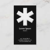 Big Asterisk - zwart Visitekaartje (Achterkant)