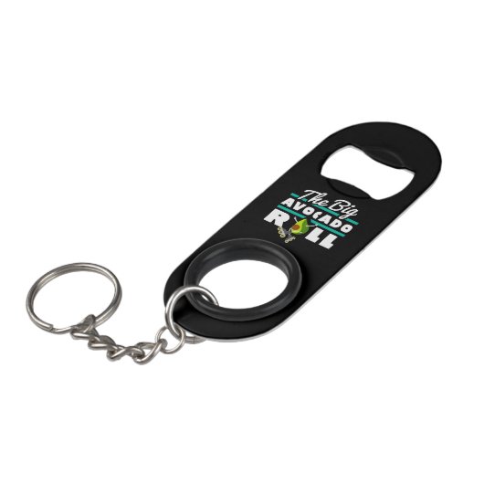Big Avocado Roll Sleutelhanger Bottle Open Mini Flessenopener (Voorkant Gekanteld)