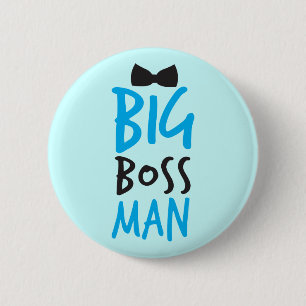 Big baas man mooi Bossy design met een stropdas vo Ronde Button 5,7 Cm