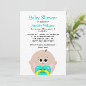 Big Baby Face Baby shower Invitation (Debout devant)