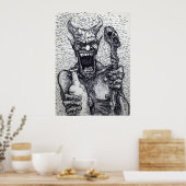 "BIG BAD BOOZIN BEELZEBUB" POSTER (Keuken)