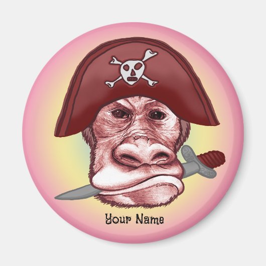 Big Bad Monkey Pirate Magneet (Voorkant)