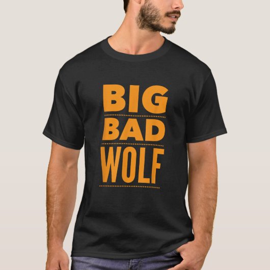 Big Bad Wolf Funny Halloween T Shirt Kostuum T-shi (Voorkant)