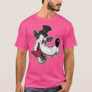 Big Bad Wolf Head Rubber Hose Cartoony Gra T-shirt