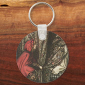 Big Bad Wolf in Grandma's Bed Sleutelhanger (Voorkant)