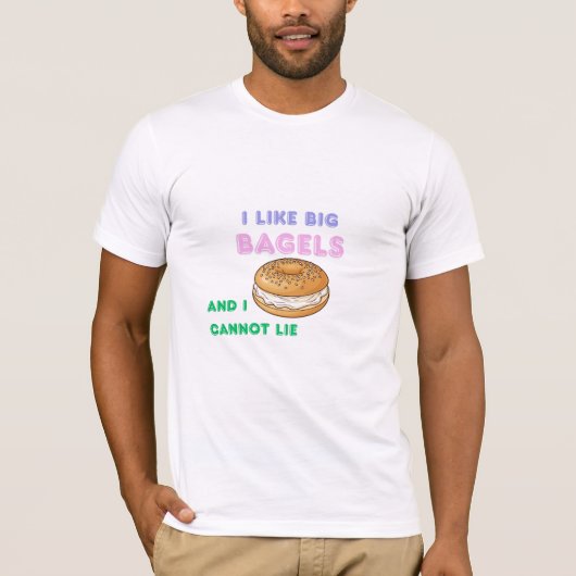 Big Bagels Funny Breakfast Shirt (Voorkant)
