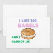 Big Bagels Funny Breakfast Shirt Kaart (Voorkant / Achterkant)