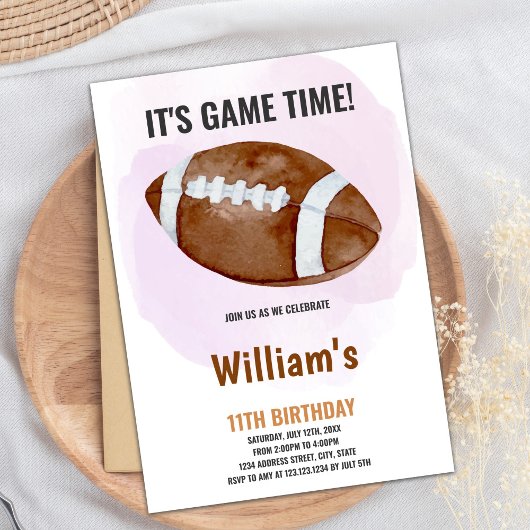 Big Ball Football Invitation Anniversaire