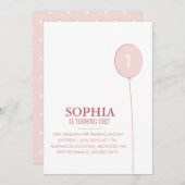 Big Balloon Kind verjaardagsfeestje Kaart (Voorkant / Achterkant)