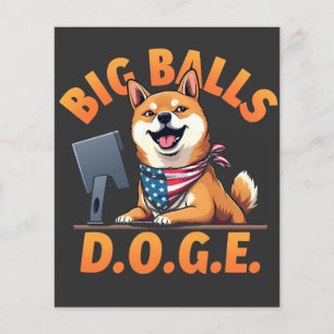 Big Balls Doge Department of Government Efficiency Flyer