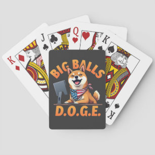 Big Balls Doge Department of Government Efficiency Pokerkaarten