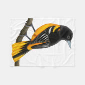 Big Baltimore Oriole Bird Fleece Blanket Deken (Voorkant (Horizontaal))