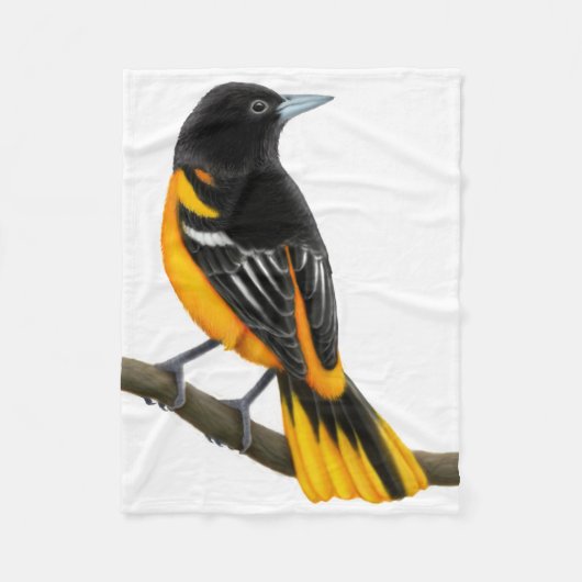 Big Baltimore Oriole Bird Fleece Blanket Deken (Voorkant)
