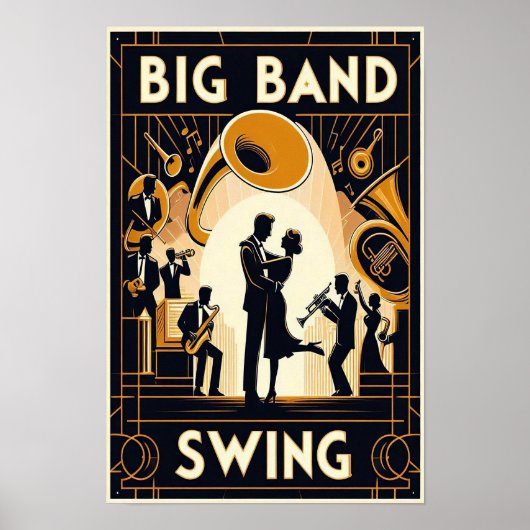  Big Band Swing Dance Poster (Voorkant)