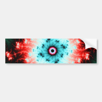 Big Bang - een rode en blauwe fractale explosie Bumpersticker