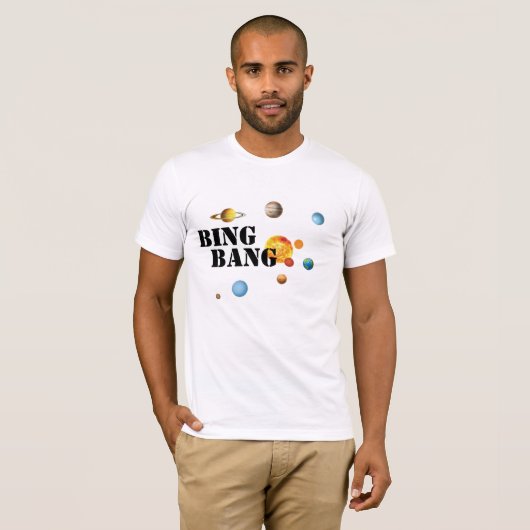 big bang zonnestelsel t-shirt design science geek (Voorkant volledig)