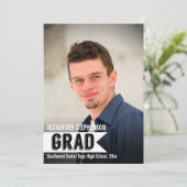 Big Banner jongens Aangepaste foto-Afstuderen Kaart (Staand voorkant)