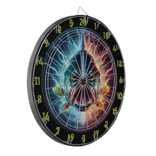 Big Bass Dart Board Adventure Design Dartbord (Voorkant Links)
