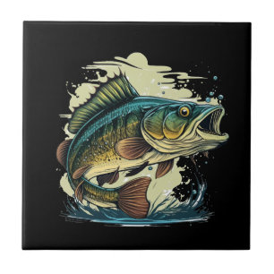 big-bass-fish-vector-cartoon-tshirt-big-bass-fish- tegeltje