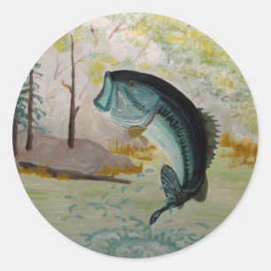 Big Bass! Ronde Sticker