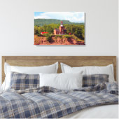 Big Bay Bay Lighthouder van watercanvas afdruk Canvas Afdruk (Insitu (Slaapkamer))