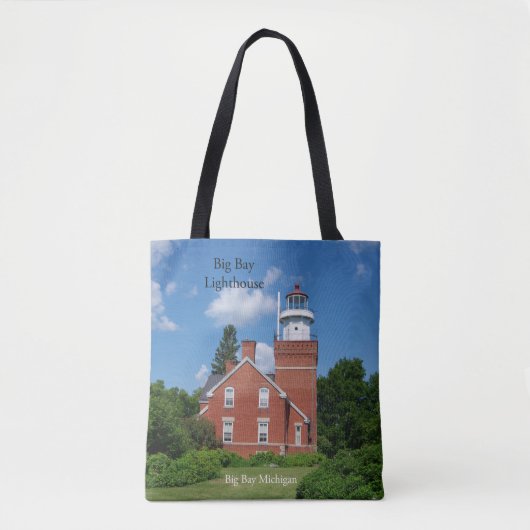 Big Bay Lighthouse over de hele canvas tas (Voorkant)
