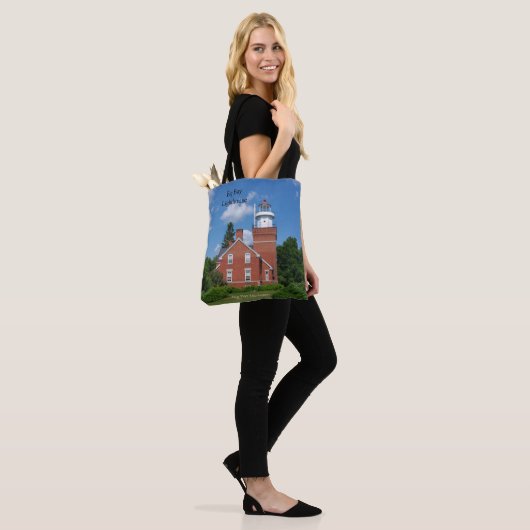 Big Bay Lighthouse over de hele canvas tas (Op model)