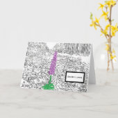 Big Bay Lupine 2023 Blank Notecard Kaart (Gele Bloem)