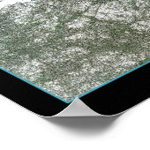 Big Bear Lake, Californie affiche satellite (Coin)