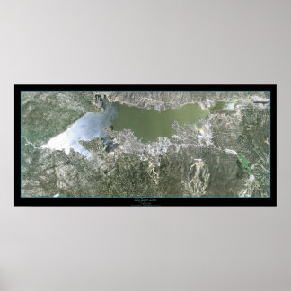 Big Bear Lake, Californie affiche satellite