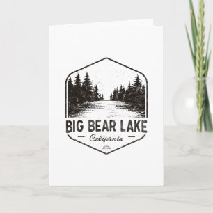 Big Bear Lake Californië Buitenleven Vintage Kaart