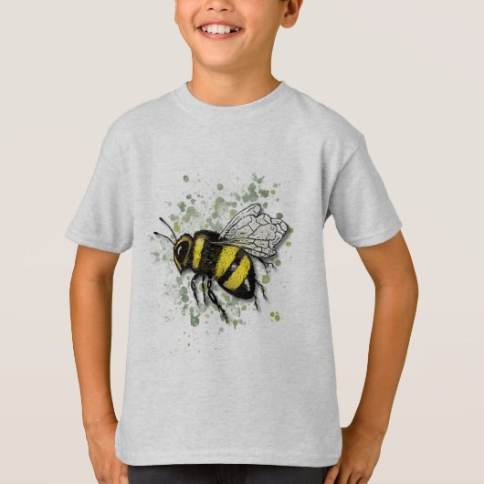 Big Beautiful Bumble BEE, Digital Drawing T-shirt (Voorkant)