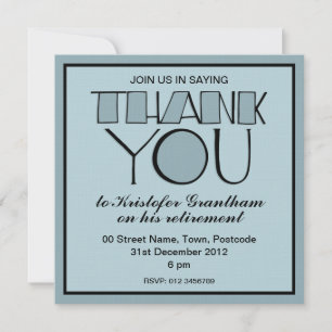 Big Bedankt voor de blauwe uitnodiging tot pension