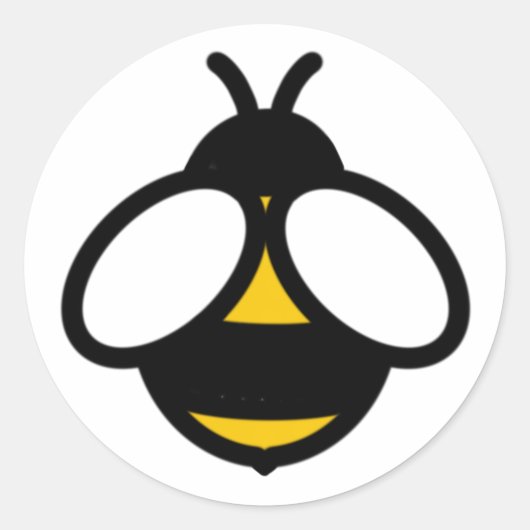 Big Bee, leuke honingbij, schattige hommel Ronde Sticker (Voorkant)