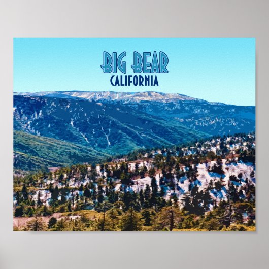 Big Beer California Mountains  Poster (Voorkant)