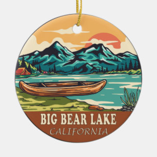 Big Beer Lake California Boating Vist Emblem Keramisch Ornament