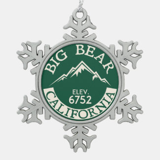 Big Beer Lake California Skiing Boating Tin Sneeuwvlok Ornament