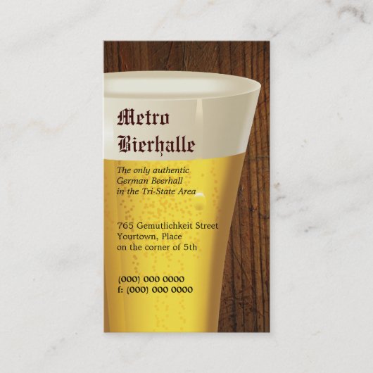 Big Beer Visitekaartje (Voorkant)