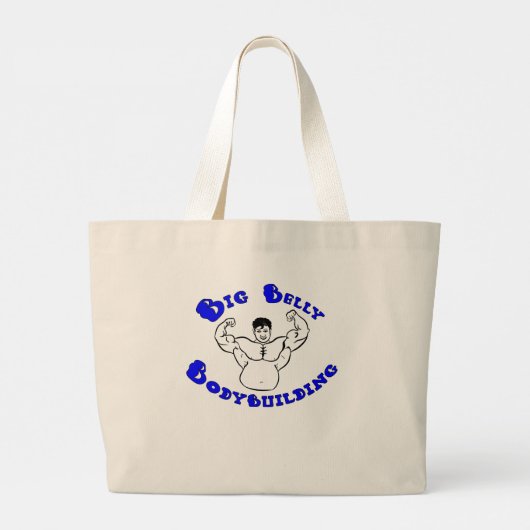 Big Belly Bodybuilding Grote Tote Bag (Achterkant)